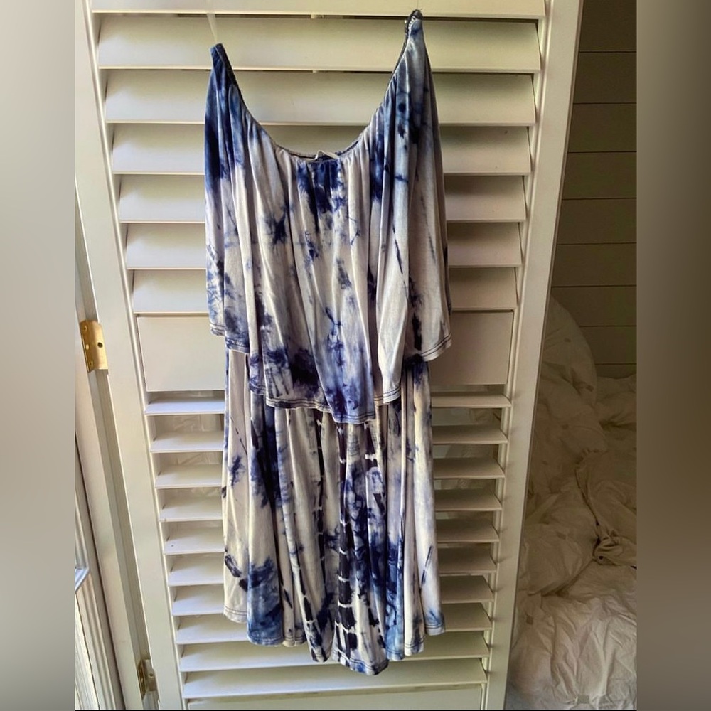 strapless tie dye dress